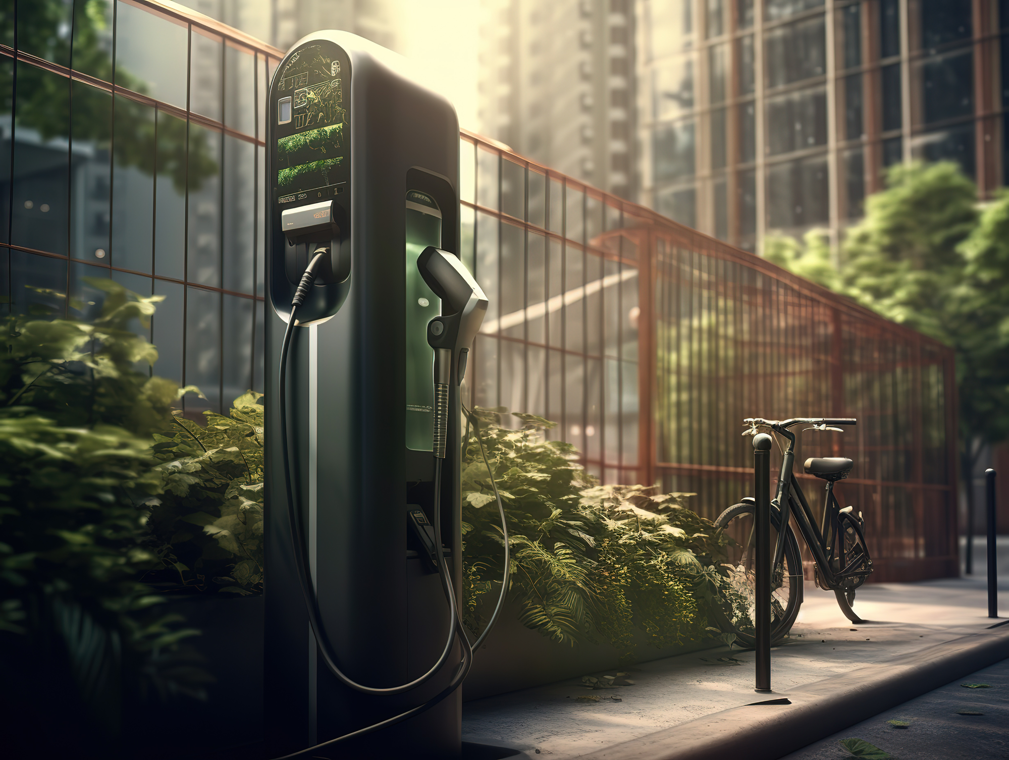 electric-bike-with-ev-charger-eco-friendly-environment-ai-generated